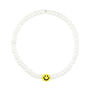 White Smiley Beaded Stacker Bracelet, thumbnail 2 of 6