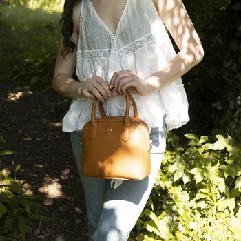 Eloise Mini Bowling Bag Tan, 6 of 6