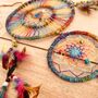 Large Double Rainbow Colours Hemp Dream Catcher, thumbnail 6 of 10