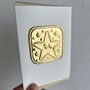 Handmade Personalised Gold Star Mum Name Birthday Card, thumbnail 3 of 5