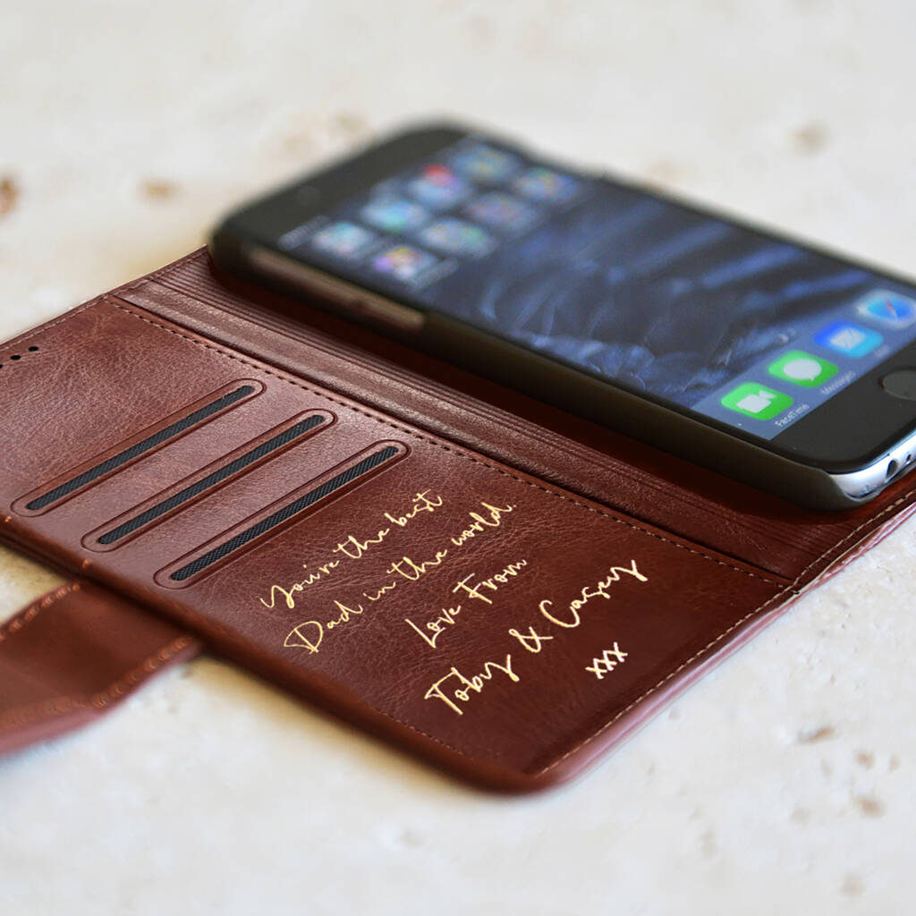 Luxury Faux Leather iPhone Case With Personalisation, 1 of 6