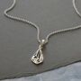 Sterling Silver Art Deco Diamond Necklace, thumbnail 8 of 10
