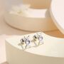 Sterling Silver Moon Phase Moonstone Screw Back Earrings, thumbnail 3 of 12