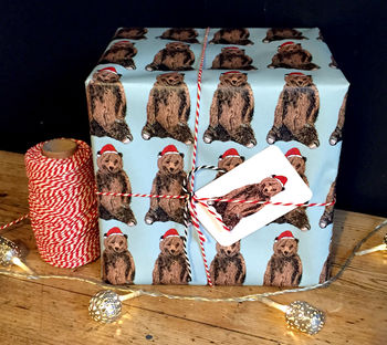 Festive Bear Christmas Gift Wrapping Pack, 2 of 6