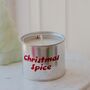 Christmas Spice Soy Vegan Wax Tin Candle, thumbnail 2 of 2