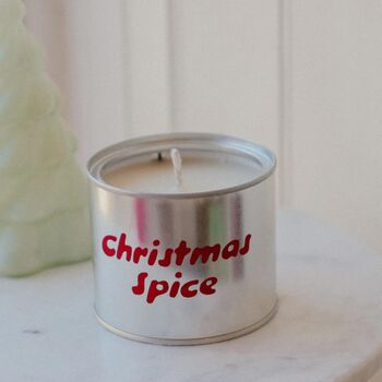 Christmas Spice Soy Vegan Wax Tin Candle, 2 of 2