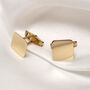 9ct Gold Plain Square Swivel Back Cufflinks, thumbnail 1 of 5