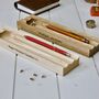 Personalised Wooden Pencil Tray With Storage Dish, thumbnail 6 of 8