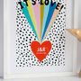 It's Love Personalised Rainbow Wedding Print, thumbnail 4 of 5