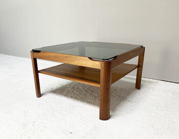 1960’s Mid Century Solid Teak Coffee Table By Myer, 2 of 8