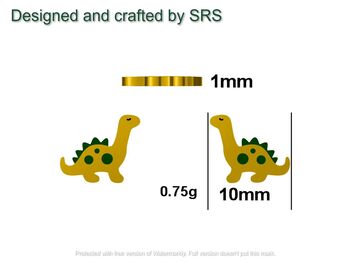 Cute Dinosaur Stud Earrings In Sterling Silver, 12 of 12