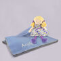 Peggy Rag Doll With Personalised Fleece Blanket, thumbnail 1 of 7
