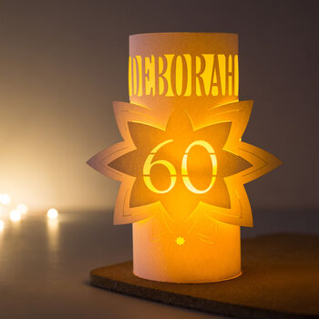 100th Birthday Personalised Star Lantern Centrepiece, 8 of 11
