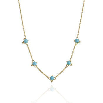 Gemstone Cleopatra Necklace Gold Plated Sterling Silver, 8 of 12