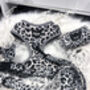 Snow Leopard Print Grey Dog Harness, thumbnail 10 of 11