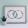Personalised Wedding And Anniversary Wreath Print, thumbnail 11 of 11