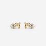 Gold Flower Stud Earrings Gift For Women, thumbnail 1 of 3