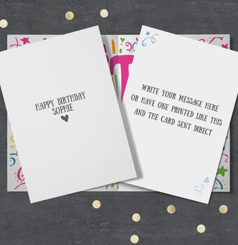 Personalised 18th Birthday Card In Blue Or Pink Design, 3 of 4