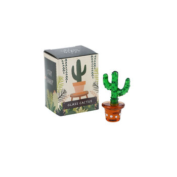 Artisan Glass Cactus In Gift Box | Collectable | Glass Ornament | Home Decor, 2 of 4