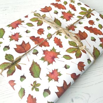 Autumnal Leaves Luxury Wrapping Paper, 6 of 7