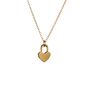 Heart Padlock 18k Gold Plated Friendship Necklace, thumbnail 5 of 11
