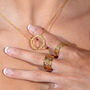Middle Hula Ring In Gold Vermeil Plated, thumbnail 4 of 8
