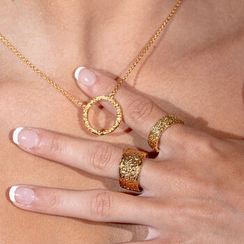 Middle Hula Ring In Gold Vermeil Plated, 4 of 8