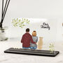 Personalised “Our Family” Acrylic Plaque With Couple And Pets, thumbnail 1 of 11