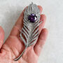 Statement Feather Brooch Filigree, thumbnail 1 of 8