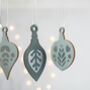Christmas Tree Decoration Set, Blue With Silver, thumbnail 2 of 6