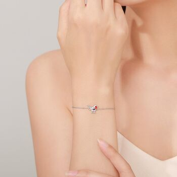 Sterling Silver Delicate Robin Bird Bracelet, 3 of 11