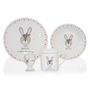 Little Pink Bunny Personalised Childrens Breakfast Set, thumbnail 3 of 4