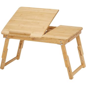 Folding Laptop Table Adjustable Bamboo, 3 of 8