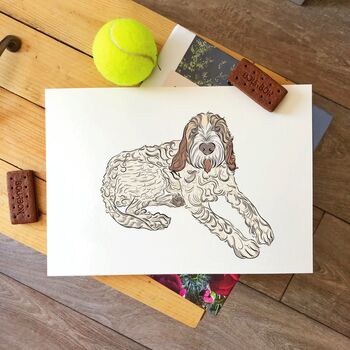 Personalised Pet Portrait Illustration Print, 4 of 9