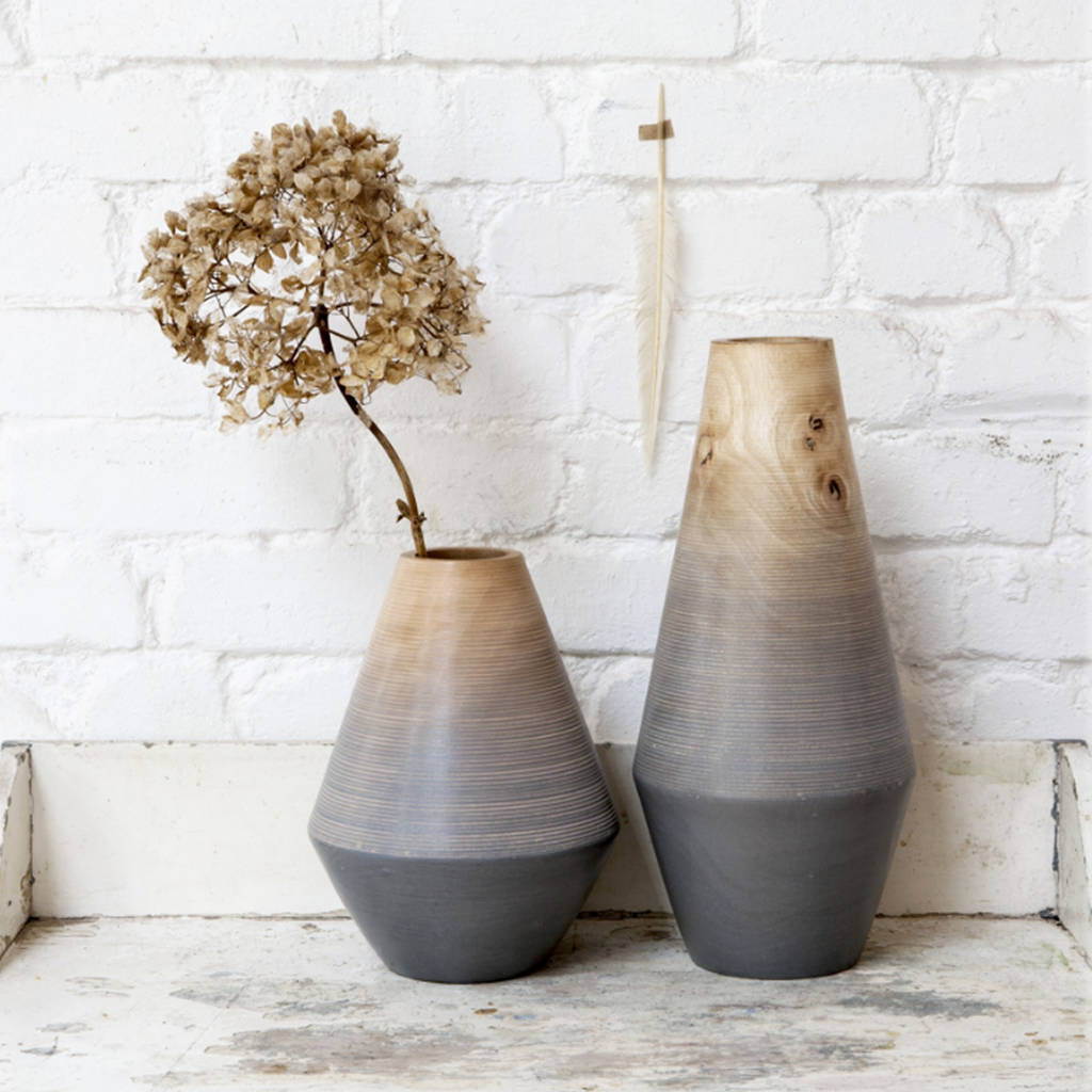 Blue Grey Ombre Vase By Posh Totty Designs Interiors