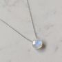 Moonstone Teardrop June Birthstone Necklace, Silver, thumbnail 1 of 6