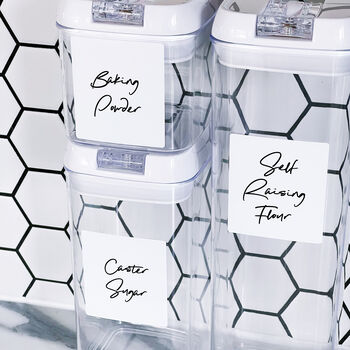 Airtight Clear Plastic Jar With Personalised Label, 8 of 8