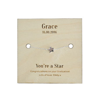 'You're A Star' Personalised Sterling Silver Bracelet, 4 of 9