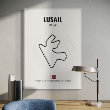 Lusail Doha F1 Track Print F1 Gift, Father's Day Gifts, 2 of 2