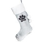 Personalised Paw Print Silver Grey Christmas Stocking For Pets, thumbnail 4 of 4