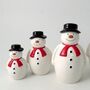 Christmas Ceramic Snowman Family, thumbnail 2 of 7
