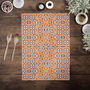 Orange Fox Flower Tea Towel | 100% Cotton | Made In The UK, thumbnail 2 of 12