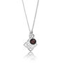 Root Chakra Charm Necklace In Sterling Silver – Garnet, thumbnail 1 of 2