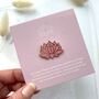 Lotus Flower Pink Or White Unalome Enamel Pin, thumbnail 9 of 12