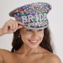 Rainbow Rhinestone And Pearl Embellished Bride Hat, thumbnail 1 of 2