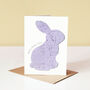 Plantable Personalised Easter Card In Purple, thumbnail 1 of 2