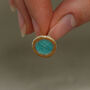 Turquoise Pool Sterling Silver Studs, thumbnail 4 of 4