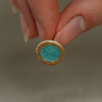 Turquoise Pool Sterling Silver Studs, 4 of 4