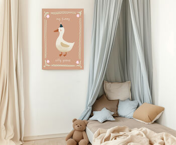 Silly Goose Nursery Art Print, 3 of 3