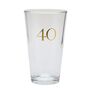 40th Birthday Keepsake Pint Beer Glass Gift, thumbnail 3 of 4